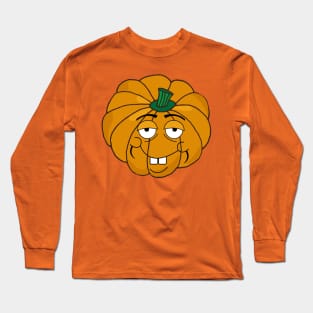 Funny Goofy Halloween Pumpkin Long Sleeve T-Shirt